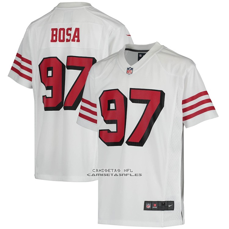 Camiseta NFL Game Nino San Francisco 49ers Nick Bosa Blanco